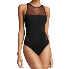 2020 Frauen ein Stück sexy Badeanzüge Badeanzüge Bikini mit Paddings Heiße Mesh Badebode Custom Bikini